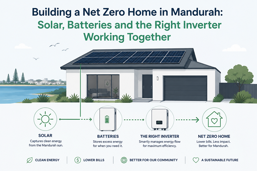 Building a Net Zero Home in Mandurah: Solar, Batteries and the Right Inverter Working Together Zero Home in Mandurah